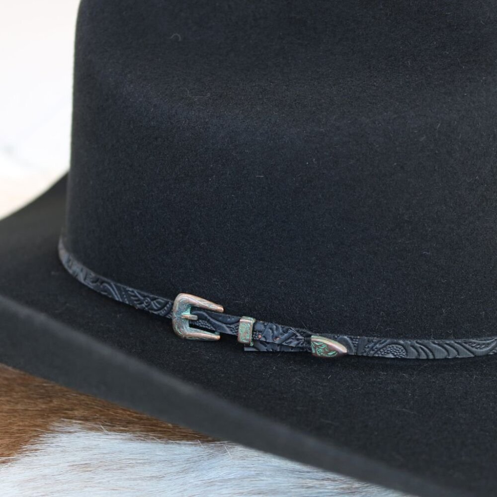Stetson Red Rocks 3X Black Felt Cowboy Hat 7 1/4 - Picture 4 of 7